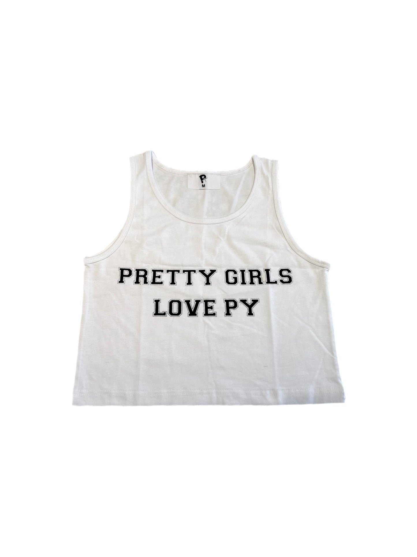 Pure White Varsity Tank Top