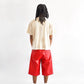 Crimson Red Leather Shorts