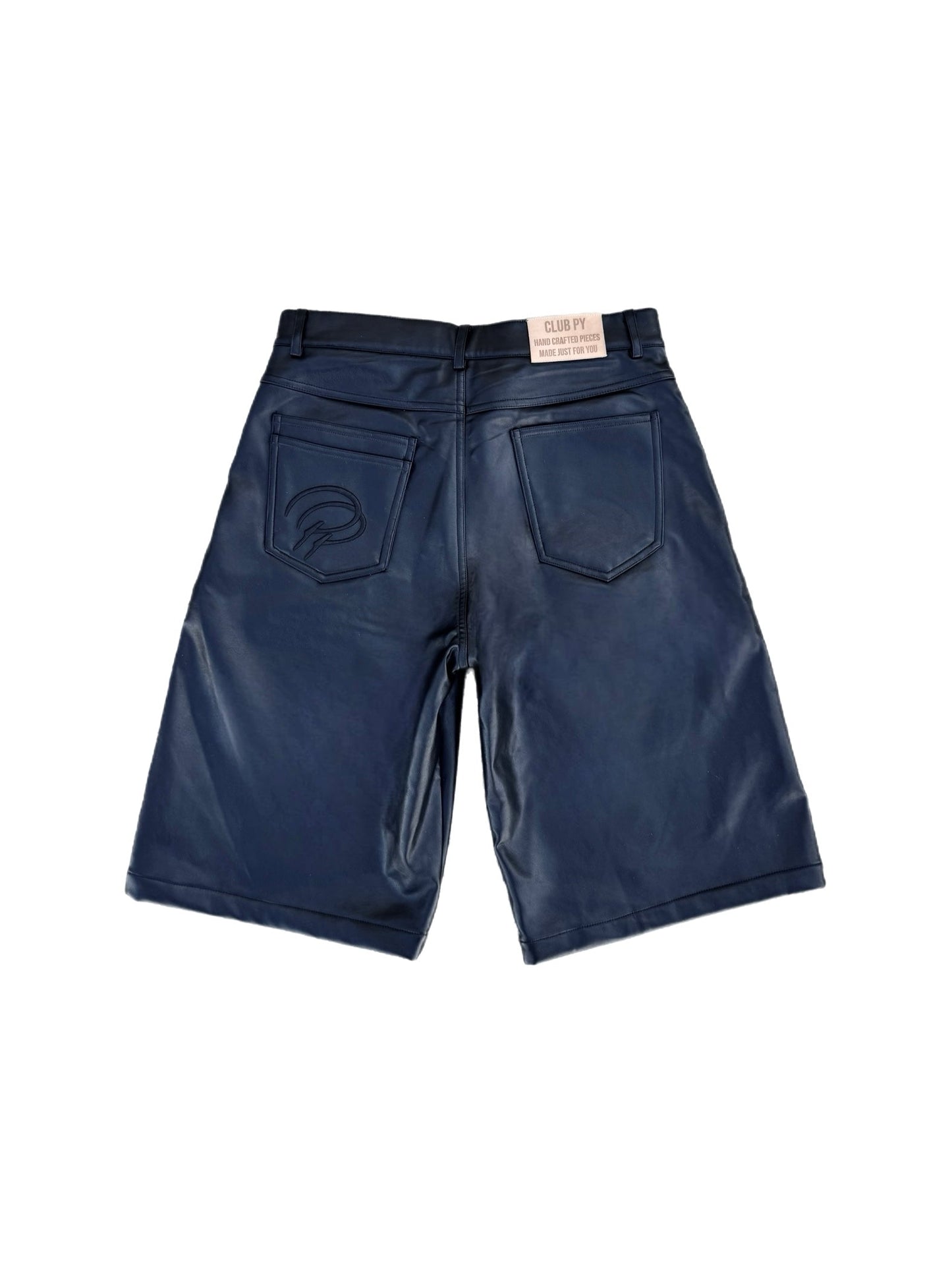 Onyx Black Leather Shorts