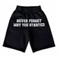 "Never forget" Black Shorts