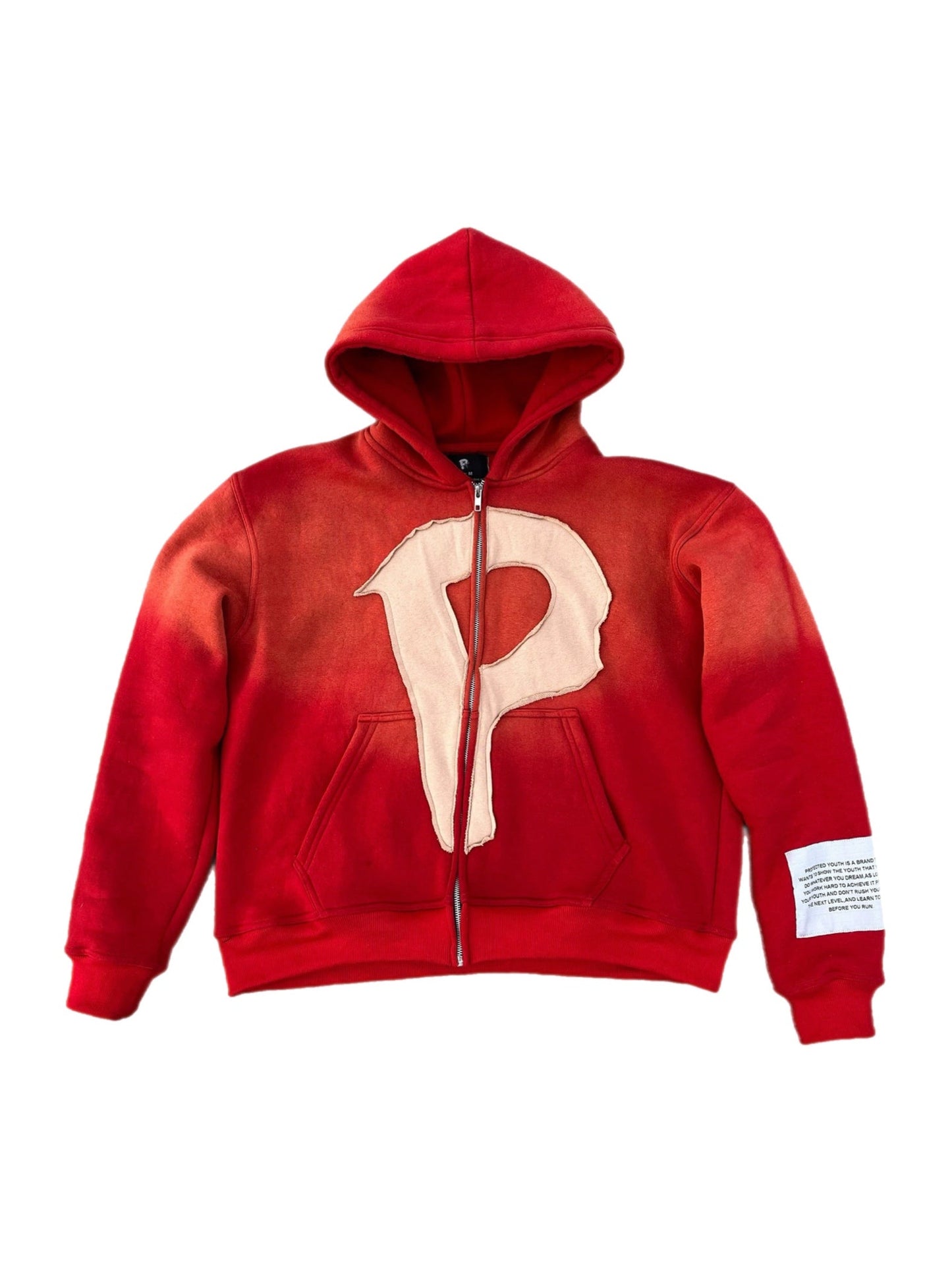 Crimson Red Statement Zip-up